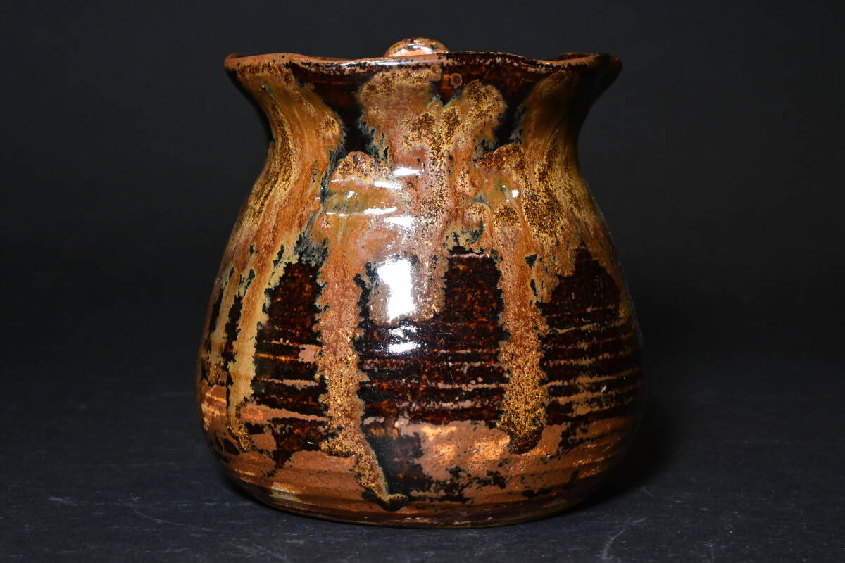 明治期～昭和の戦前に活躍した瀬戸焼名工『加藤麦袋 造』水指